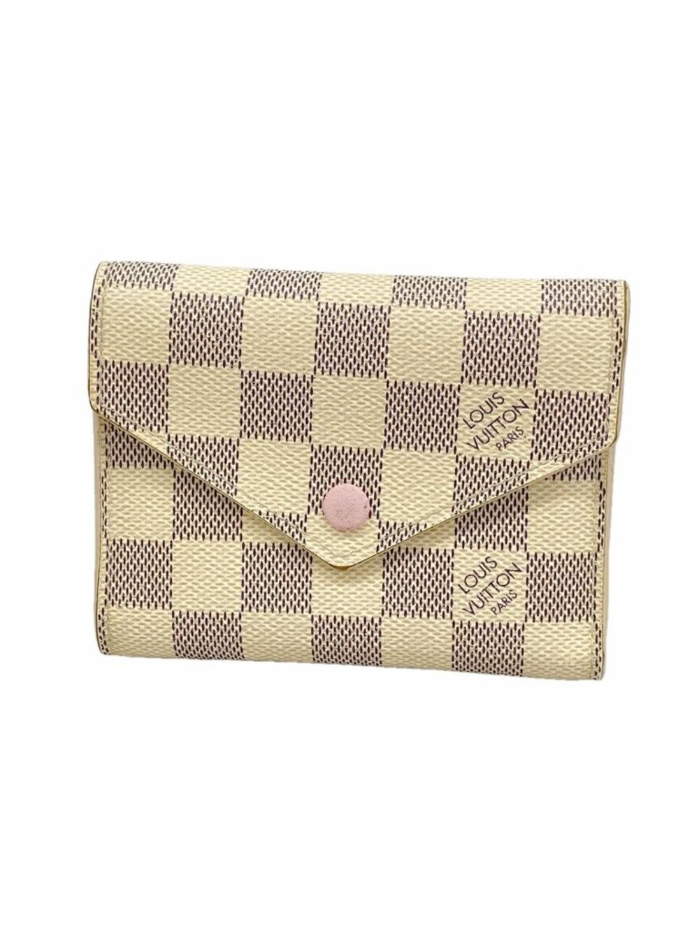 Louis Vuitton Trifold Wallet Damier Azur Portefeuille Victorine White